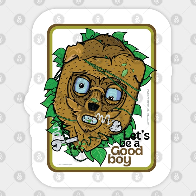 Let's be a good boy ver 2 Sticker by Frajtgorski